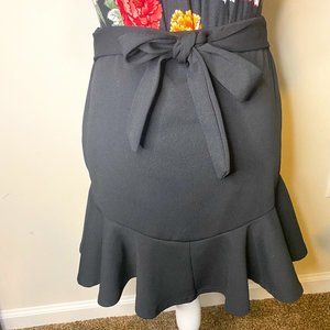 Flirty Retro Vintage Pin Up 50s Sexy Curvy Romantic Flowy Black Sexy Bell Skirt